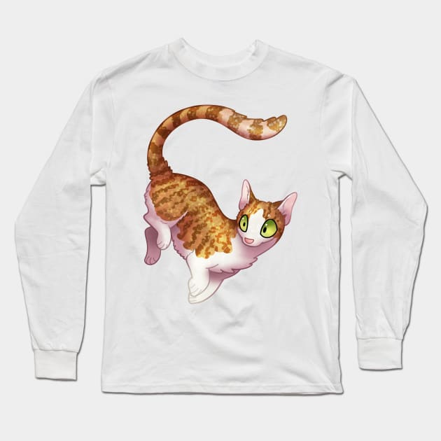 Cozy Munchkin Cat Long Sleeve T-Shirt by Phoenix Baldwin